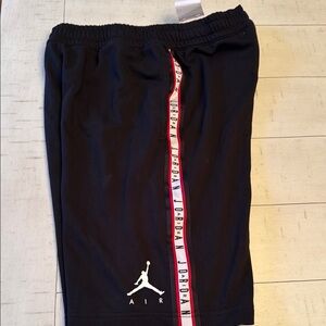Jordan Black Athletic Shorts with Red Accents Med. NWT